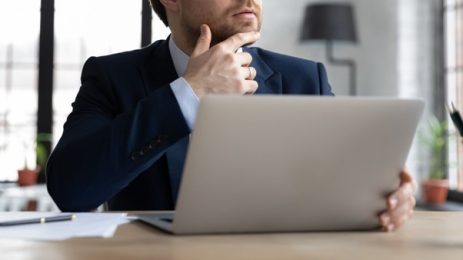 Man and laptop