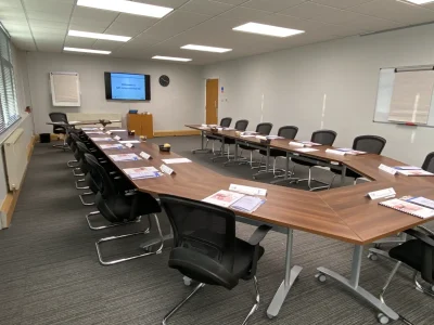 Conference room with chairs and tables